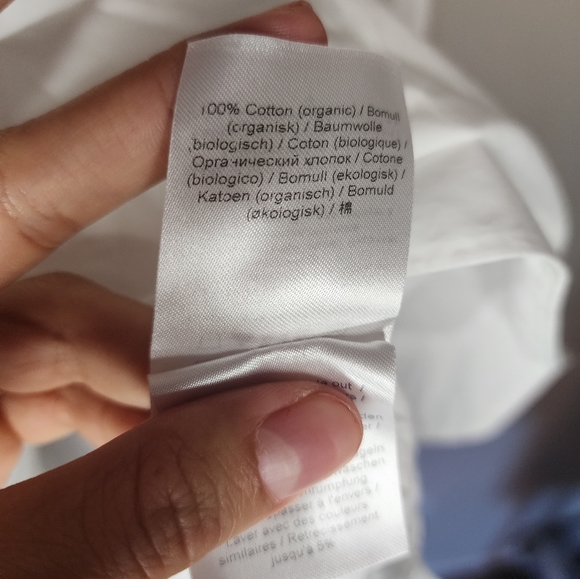 GANNI Organic Poplin Cotton Dress Square Neck | White - Picture 7 of 8